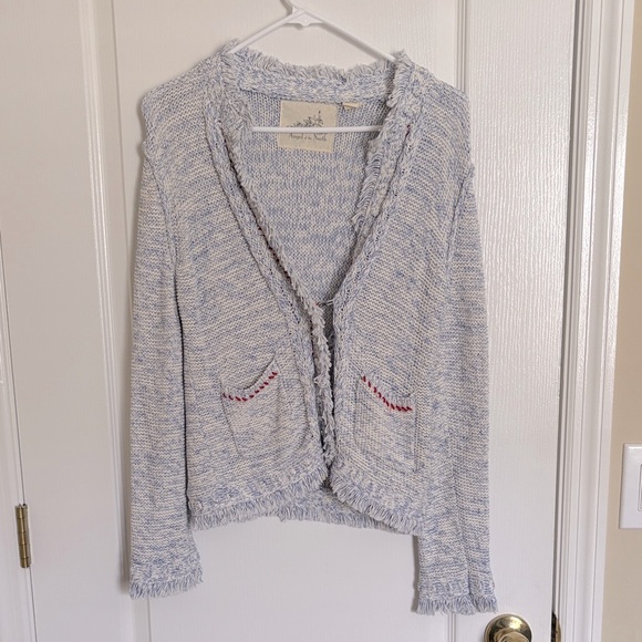 Anthropologie Angel of the North Knit Cardigan/ Jacket Fringe Detail - Picture 1 of 9
